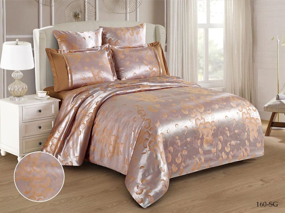 КПБ евро сатин-жаккард Satin Jacquard SG Клео <SG-160 Скидка>