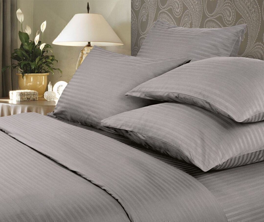 КПБ  страйп-сатин (нав 50*70) Verossa Stripe <70032 Grey>