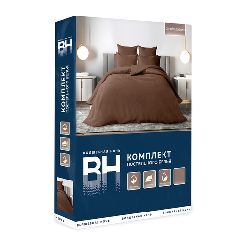 КПБ  поплин страйп-дизайн (нав 70*70) Волшебная ночь <8709/15 Caramel mousse Скидка>