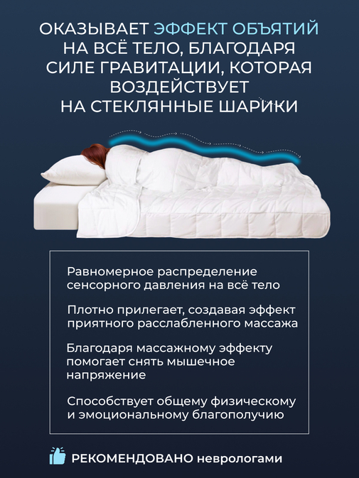 Одеяло Обними утяжеленное хлопок Реноме